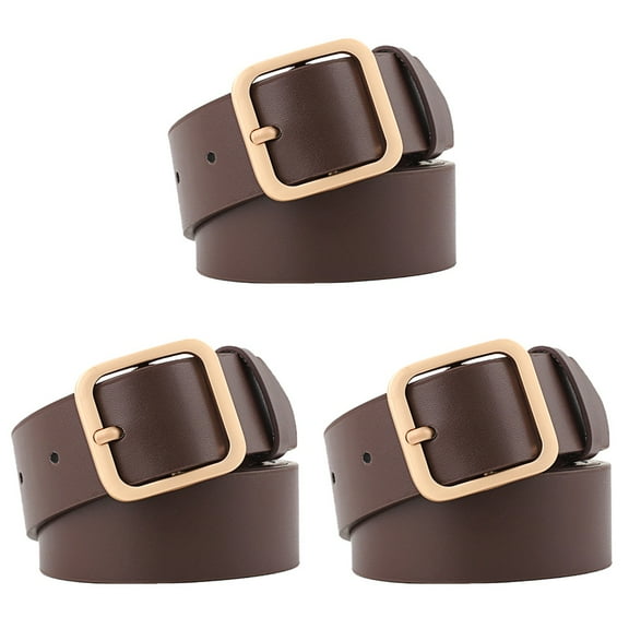 FENGGUIQU Female Belt Coffee Adjustable Practical Stylish 3Pcs