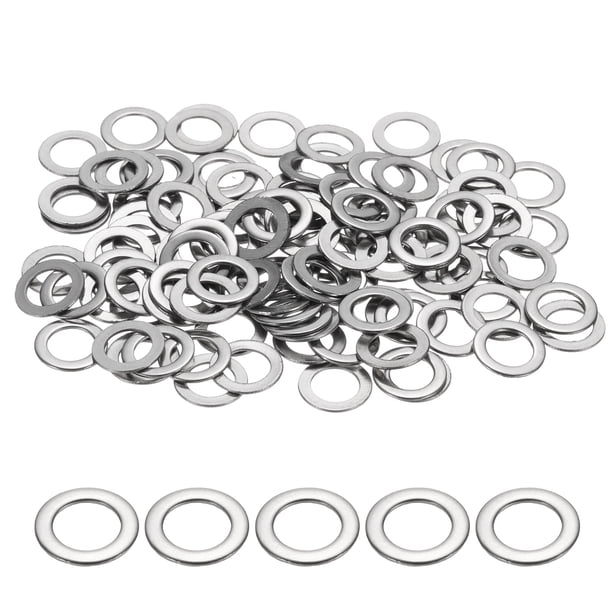 Arandela Plana M6 para Tornillo, 120Pcs Arandelas de Acero Inoxidable 304 6MM ID x 10MM OD x 0.5MM de Grosor (Tono Plateado)