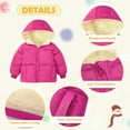 thumbnail image 6 of Aideaone Baby Winter Coat with Hooded Toddler Boys Girls Puffer Jackets for 12M-5T, 6 of 8