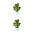 thumbnail image 1 of relayinert Artificial Potted Plants For Any Purpose Versatile And Reliable Home Decor Artificial Plant Zhaocai Tree Fruit 2Set, 1 of 6