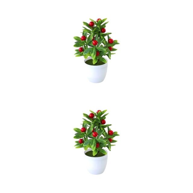 relayinert Artificial Potted Plants For Any Purpose Versatile And Reliable Home Decor Artificial Plant Zhaocai Tree Fruit 2Set
