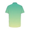 thumbnail image 5 of Zylanna Men's Turndown Collar Shirts, Summer Gradient Color Button Down Breathable Short Sleeve Casual Trouses for Men Green Size 2XL, 5 of 5