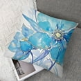 thumbnail image 7 of Blue Floral Throw Pillow Covers Light Blue Gold Floral Decorative Spring Summer Farmhouse Vintage Watercolor Pillowcases  for Couch Indoor Bedroom Decor, 7 of 7