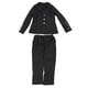 thumbnail image 5 of Conjunto de traje de negocios para mujer, chaqueta, pantalones, corte ajustado, cómodo, transpirable, color sólido, para oficina, negro, XL, 5 of 15