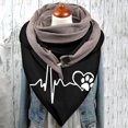 thumbnail image 1 of Up to 65% off Universal Winter Warm Windproof Prints Double-Layer Buckle Scarf Fashionable Scarf on Clearance, 1 of 2