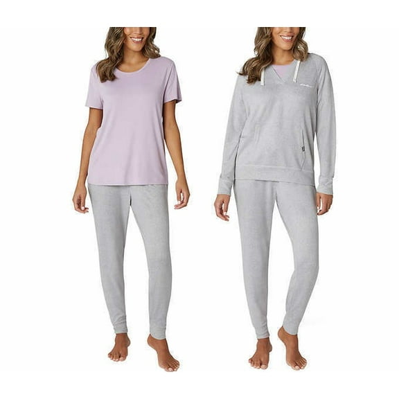 Eddie Bauer Women's Ultrasoft Stretch Hacci Lounge Pants Gray Size Large NWT