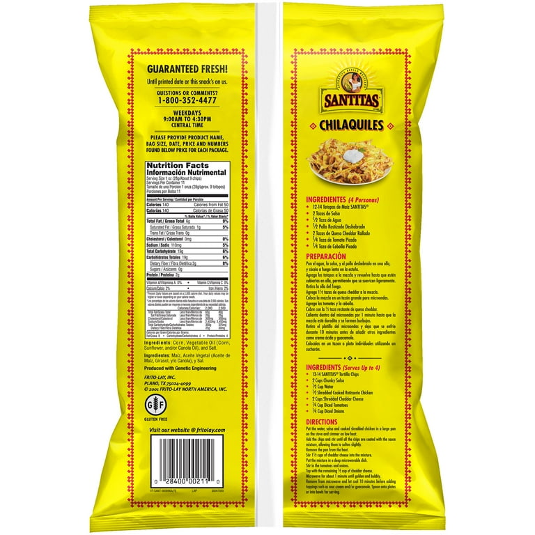 Santitas Tortilla Chips Nutrition Facts