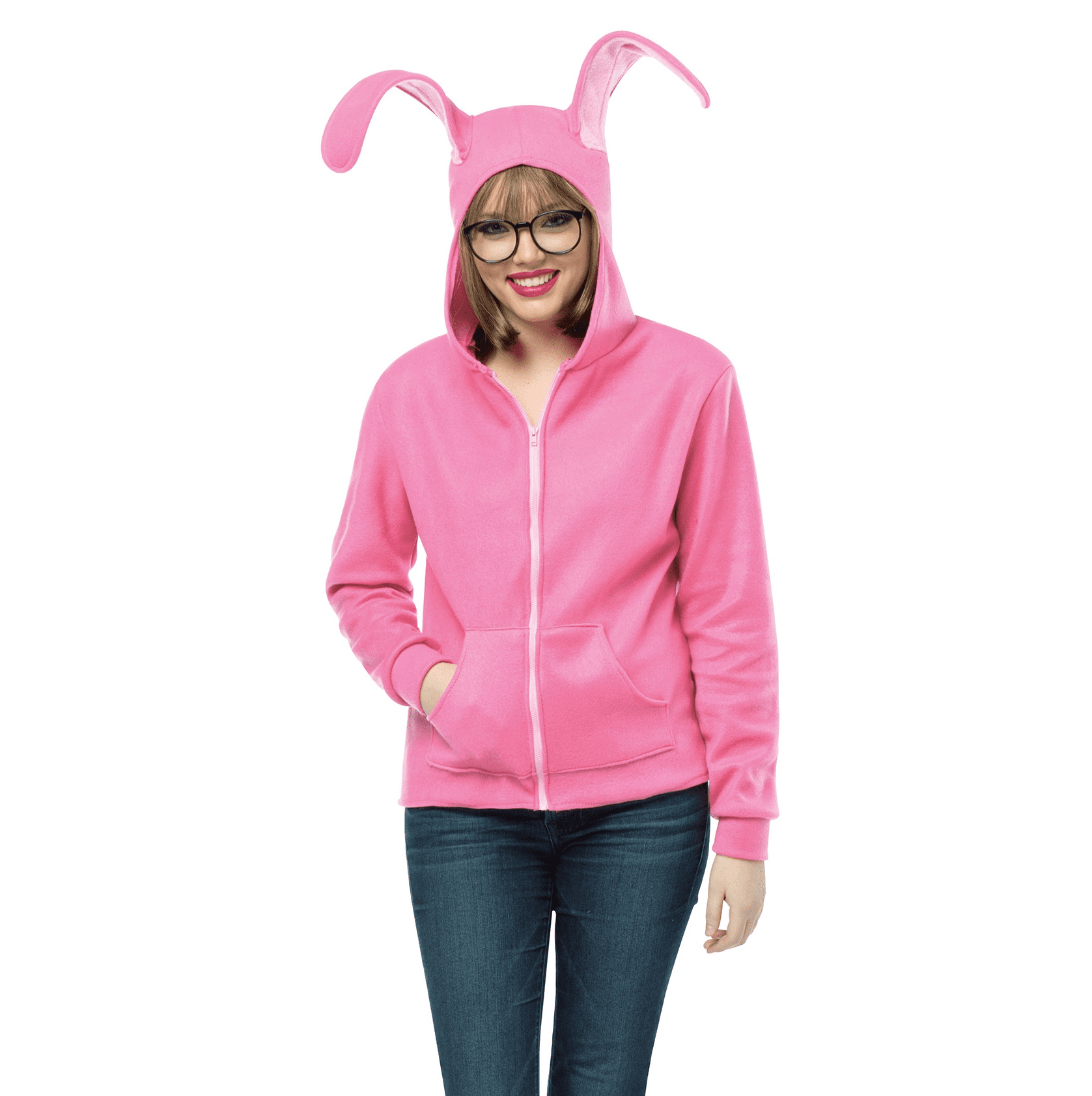 Ralphie Bunny Suit Costume Womens A Christmas Story Movie Adult Pink Easter
