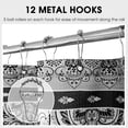 thumbnail image 5 of Black and White Farmhouse Shower Curtain Set with Hooks Black Moroccan Shower Curtain for Bathroom Antique Floral Elegant Paisley Shower Curtain Boho Bath Curtain Water Repellent Washable 72x72 Inch, 5 of 6