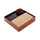thumbnail image 5 of Plato de soba Plato para servir sushi con escurridor Plato para servir soba frío de restaurante Cuadrado rojo interior, 5 of 9