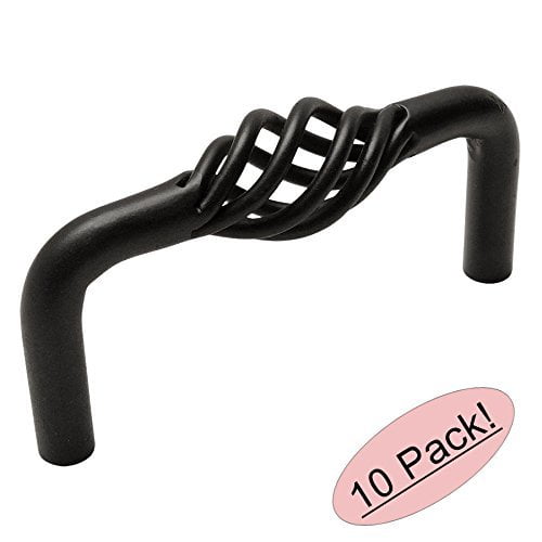 Cosmas 9992 030fb Flat Black Birdcage Cabinet Hardware Handle Pull