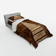 thumbnail image 3 of Ambesonne Forest Bedding Set 4 Pcs, Wooden Path Adventure, Queen, Brown Green, 3 of 3
