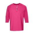 thumbnail image 7 of Resicozy 2025 Henley Shirts for Men Raglan 3/4 Sleeve Vintage Baseball T-Shirts Fall Casual Loose Fit Sport Athletic Tee Top Pink L, 7 of 7