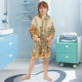 thumbnail image 5 of FORMRS Niños Bathrobe Unisex Hooded Robe Soft Plush Pajamas Sleepwear, Size 7-9T, Cats in Party, 5 of 7