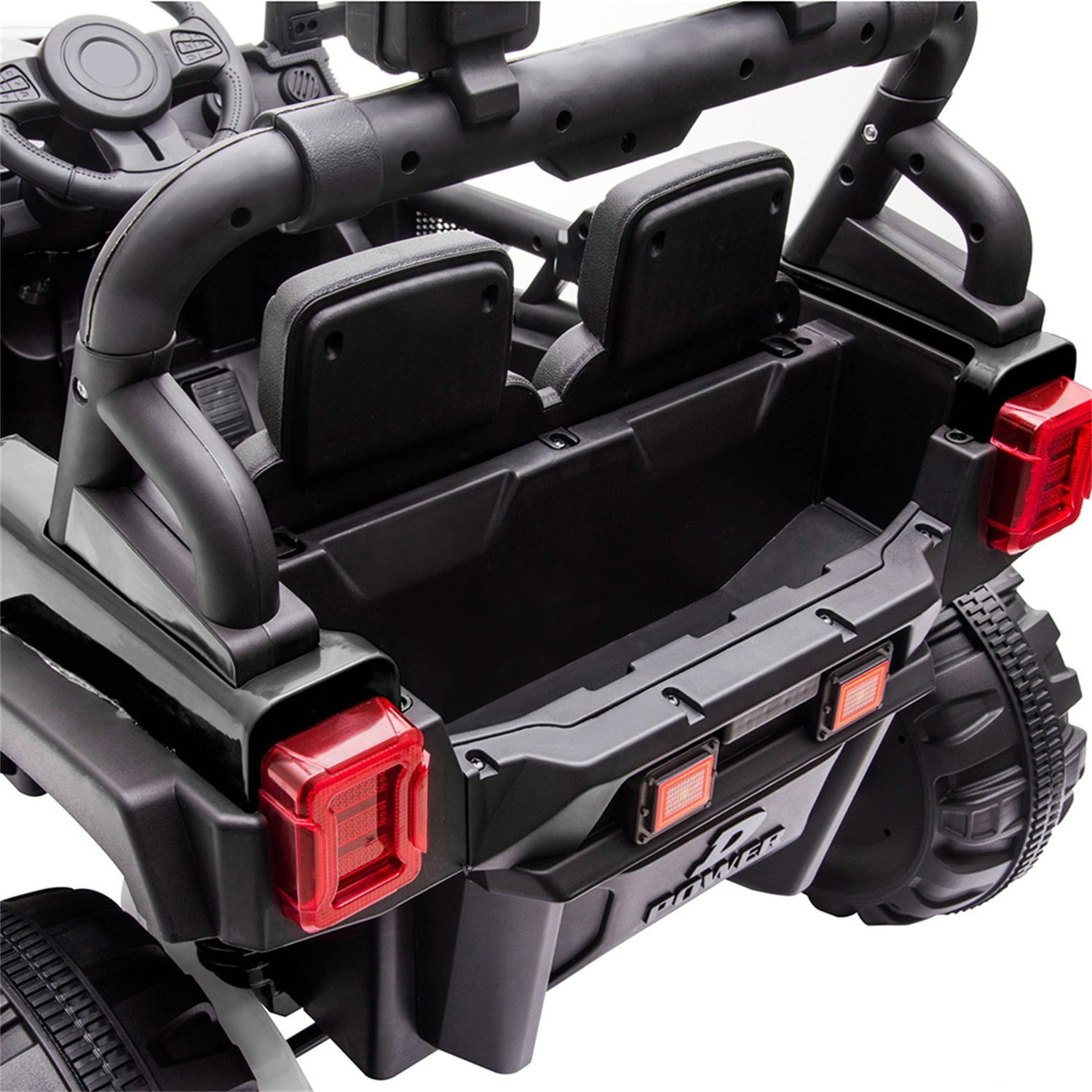 CIPACHO 12V Electric Ride On Cars, Realistic 4 Wheeled Off-Road UTV, Two Seater Ride On Truck Toy for Toddlers Age 3-5, Black CIPACHO 12V Electric Ride On Cars, Realistic 4 Wheeled Off-Road UTV, Two Seater Ride On Truck Toy for Toddlers Age 3-5, Black