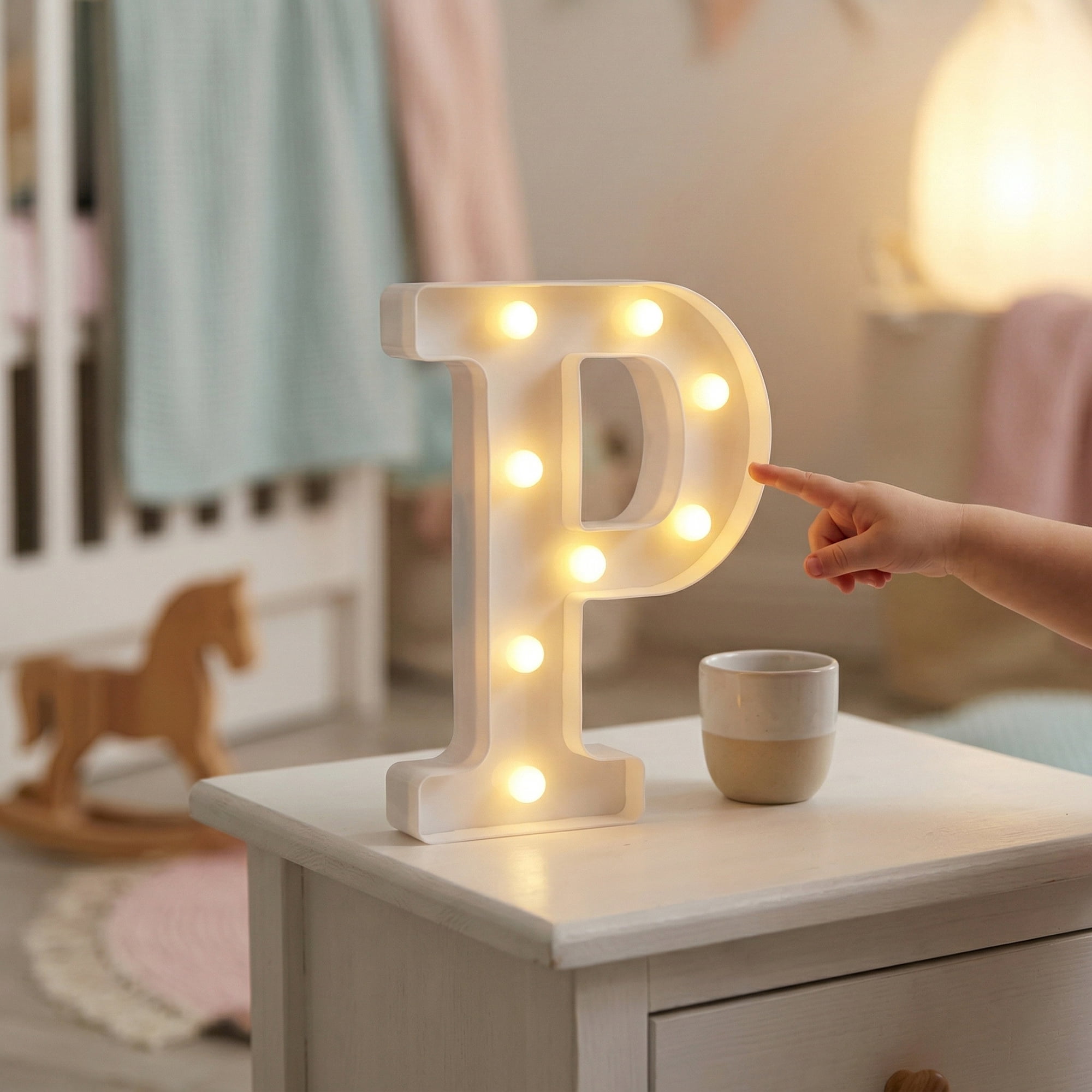 Unique Bargains Marquee Letters With Lights LED Light Up Signs Letter P 6.5"L x 1.5"W x 8.5"H