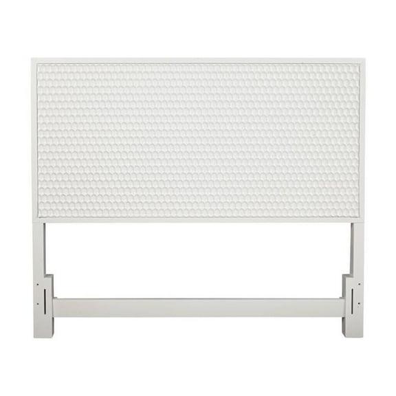 Origins by Alpine White Pearl California King Wood Headboard in White