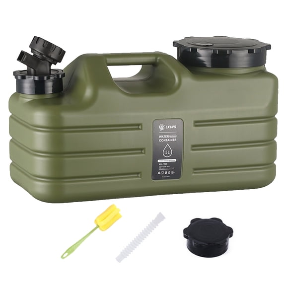 Yucurem Water Container with Spigot, 1.3 Gallon Camping Water Storage Container, BPA Free Portable Thick Water Dispenser Tank Jug for Vehicle, Car, Outdoor, Hiking, Hurricane Supplies