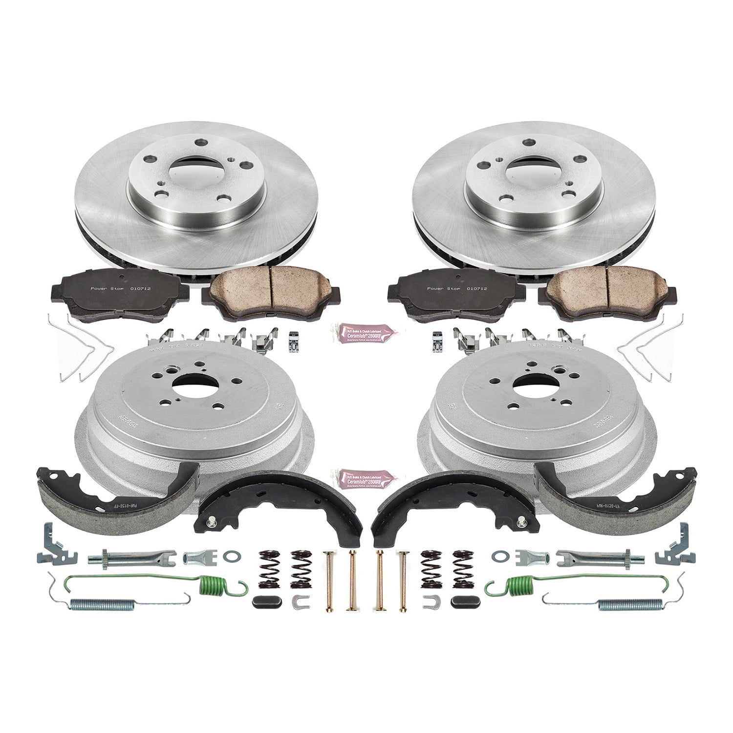Power Stop Front and Rear Stock Replacement Drum and Shoe Kit KOE15179DK