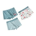 thumbnail image 5 of GYRATEDREAM Little Boys Soft Cotton Boxer Briefs Dinosaur Bear Dog Underpant Toddler Kids Underwear Various cute patterns 3 Pack for 7-8Y Multi-color, 5 of 5
