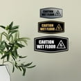 thumbnail image 3 of Signs ByLITA Fancy Caution Wet Floor Durable ABS Plastic Laser Engraved Easy Installation Elegant Design Sign (Navy Blue / White) - Medium, 3 of 6