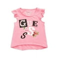 thumbnail image 2 of GUESS Kids Girls Little Girl Mixed Media Logo Top  PINK (2T), 2 of 3