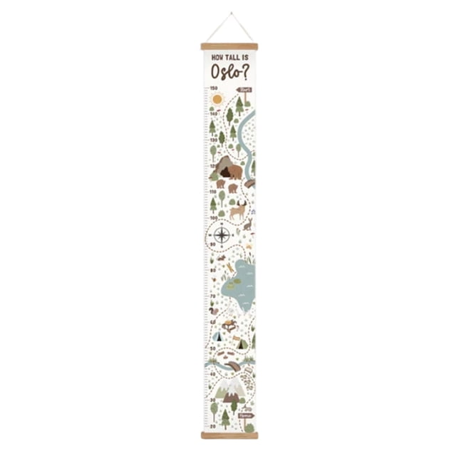 Oliegs Children's Growth Chart Wall Canvas Removable Height Chart With Measuring Ruler