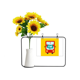 thumbnail image 1 of San Valentin amor eterno Tarjeta de bendición de jarrón de girasol artificial, 1 of 3