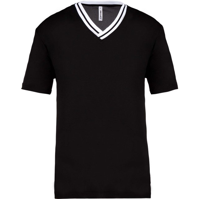 Proact - Camiseta estilo universidad para adultos unisex (Negro/Blanco)