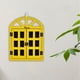 thumbnail image 3 of Pizarra con mensaje en forma de ventana, adorno de madera vintage para colgar. Amarillo, 3 of 9