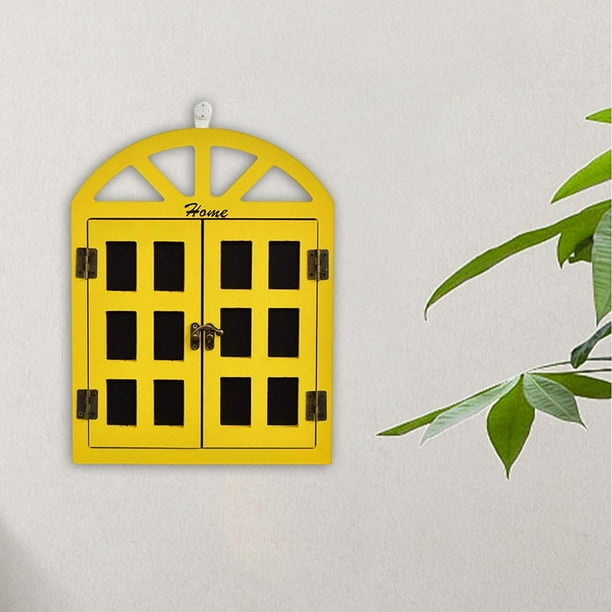 Pizarra con ventana Perfecl Tablero de mensajes vintage Amarillo