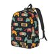 thumbnail image 1 of Disketp Retro Video Game Mochila de Lona Estampada, Mochila Escolar de Viaje Ligera para Estudiantes y Portátil-Small, 1 of 5