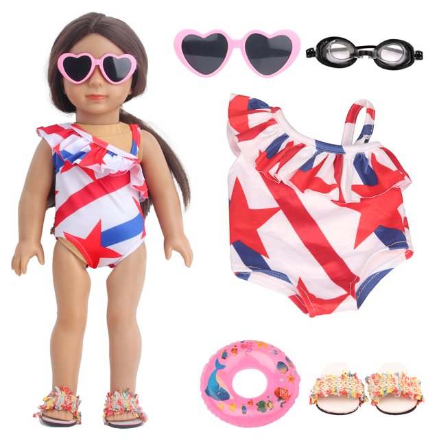 Ropa y Accesorios para Muñecas MSYO Verano Playa 5 Piezas para Muñecas de 18 Pulgadas