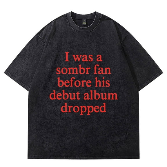 Sombr I Barely Know Her Merch Vintage Wash T-Shirts Women Men Cotton Short Sleeve Tee