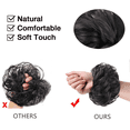 thumbnail image 4 of MORICA 1PCS Messy Bun Hair Piece Scrunchies Synthetic Chignon for Women Updo Natural Black Elastic Band, 4 of 7