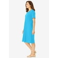 thumbnail image 3 of Woman Within Plus Size Perfect Short-Sleeve V-Neck Tee Dress, 3 of 3