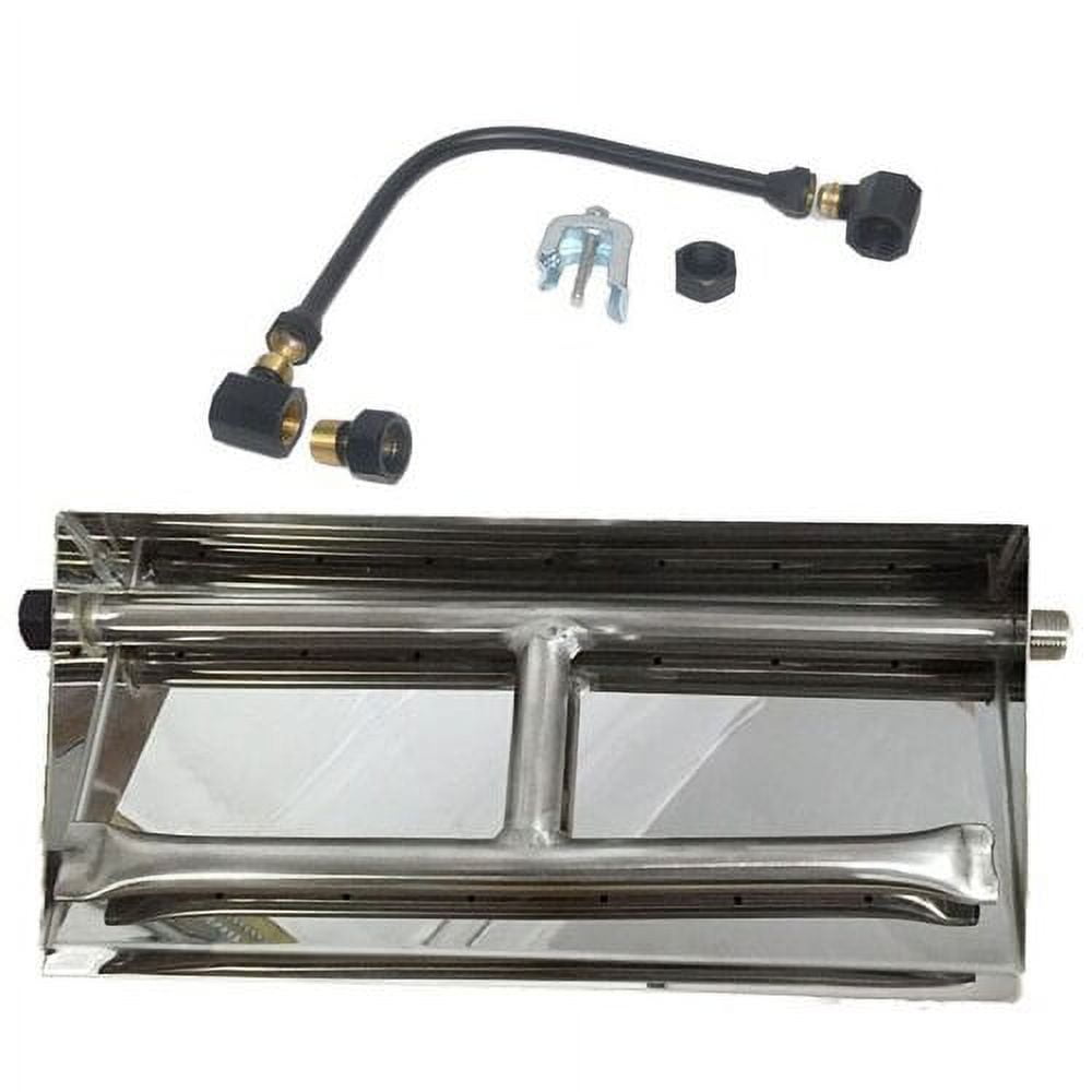 Tretco OB2-BK2-24-NG 21 in. Powder Coated Dual Burner Pan Kit, Natural Gas