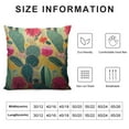 thumbnail image 5 of MLJA  Cute Cactus Decorative Throw Pillow Cover Succulents Colorful Pattern and Flowers Lumbar Pillow Cases Home Chair Bedroom Decor Oblong Waist Cushion Covers, 5 of 5