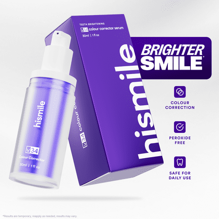Hismile V34 Colour Corrector, Purple Toothpaste, Colour Correcting Serum, Purple Serum
