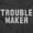 Black, variant on Trouble Maker Rebel College Party Womens Slim Fit Graphic Tee Brisco Brands M