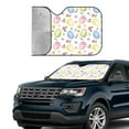 thumbnail image 4 of Disketp Windshield Sun Shade, Car Sun Shade For Front Window Easter Egg3 Sunshades Sun Visor Protector Blocks Uv Rays Foldable, 4 of 9