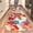 Boho N1, variant on 2x6 ft Red runner rug , Laundry rug runner, Washable runner rug, Non-Slip Area rug runner for Hallway, Waterproof Boho runner rug for Bathroom and Entryway rug runner
