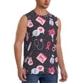 thumbnail image 2 of Balery Breast Cancer Awareness1 Camisetas sin mangas para hombre, absorbe la humedad y protege contra el mal olor.-Large, 2 of 7