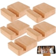 thumbnail image 1 of Gotydi 5Pcs Wood Cell Phone Desk Stand Non-Slip Smart Phone Holder Universal Portable for All Phones Home Office Desk Use, 1 of 7
