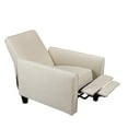 thumbnail image 2 of GDF Studio Theresa Contemporary Upholstered Pushback Recliner, Light Beige and Dark Brown, 2 of 6