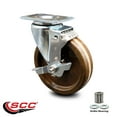 thumbnail image 2 of 5 Inch High Temp Phenolic Wheel Swivel Top Plate Caster with Brake SCC, 2 of 2