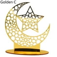 thumbnail image 2 of Travelwant Eid Mubarak Desktop Decoration, Gold Moon Eid Mubarak Desktop Ornament Ramadan Decoration, Acrylic Eid Mubarak Stand Sign Mubarak Table Home Decor for Muslim Islam, 2 of 2