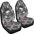 thumbnail image 3 of POLERO Gothic Skull Damask Print Front Seat Cover for Most Cars, 2 Pack Washable Vehicle Seat Covers Breathable Non-Slip Car Seat Cover, 3 of 13