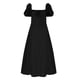 thumbnail image 4 of Vestido ajustado de color liso con abertura al estilo francés para mujer - Sin mangas, sin espalda, ajustado, poliéster spandex muy elástico, tallas S-XXL, largo midi, 4 of 5
