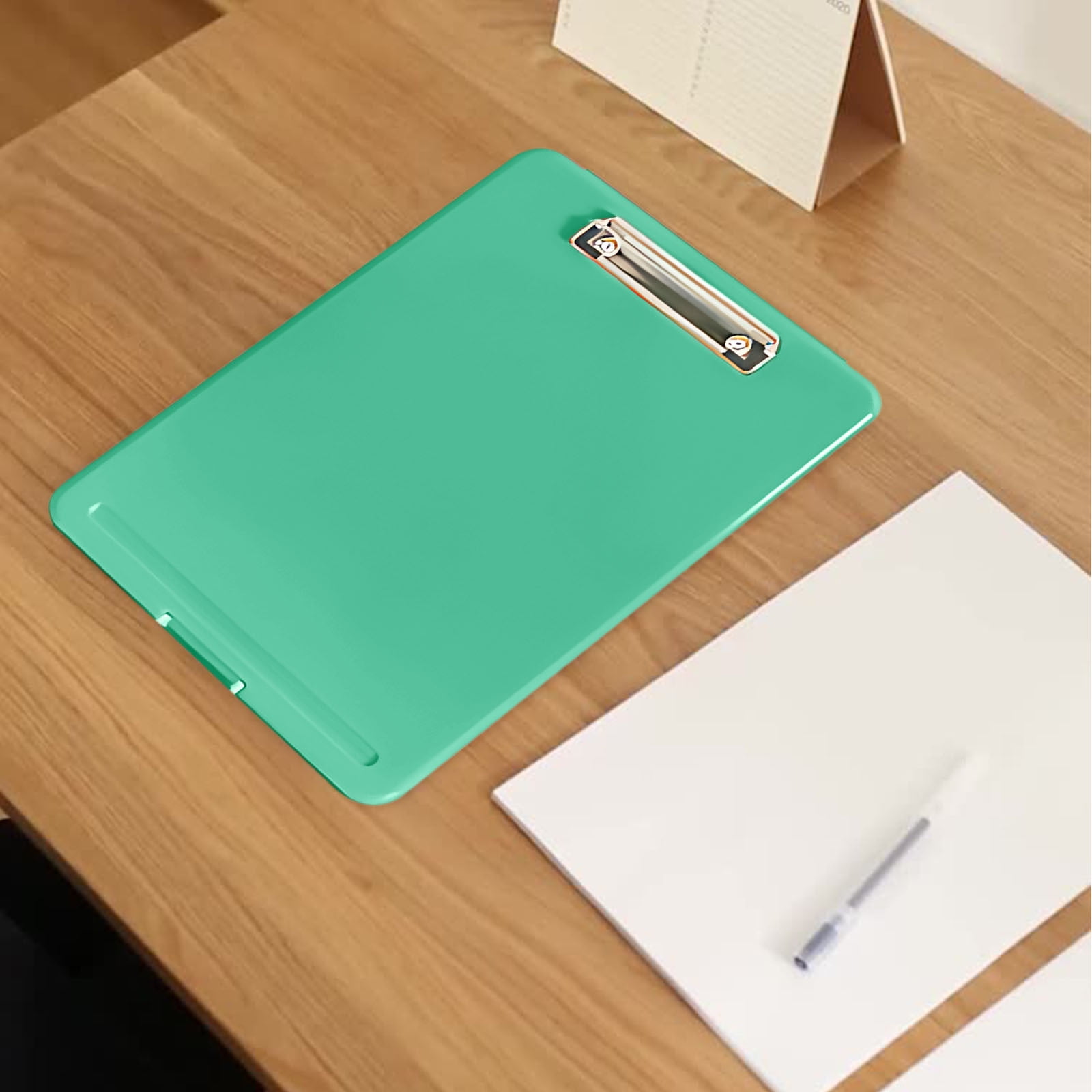 Byujiro A4 Plastic Clipboard Storage Box File Organizer Case with Built-in Clip, Waterproof Document Holder for Office, School, Home & Travel Paper Storage